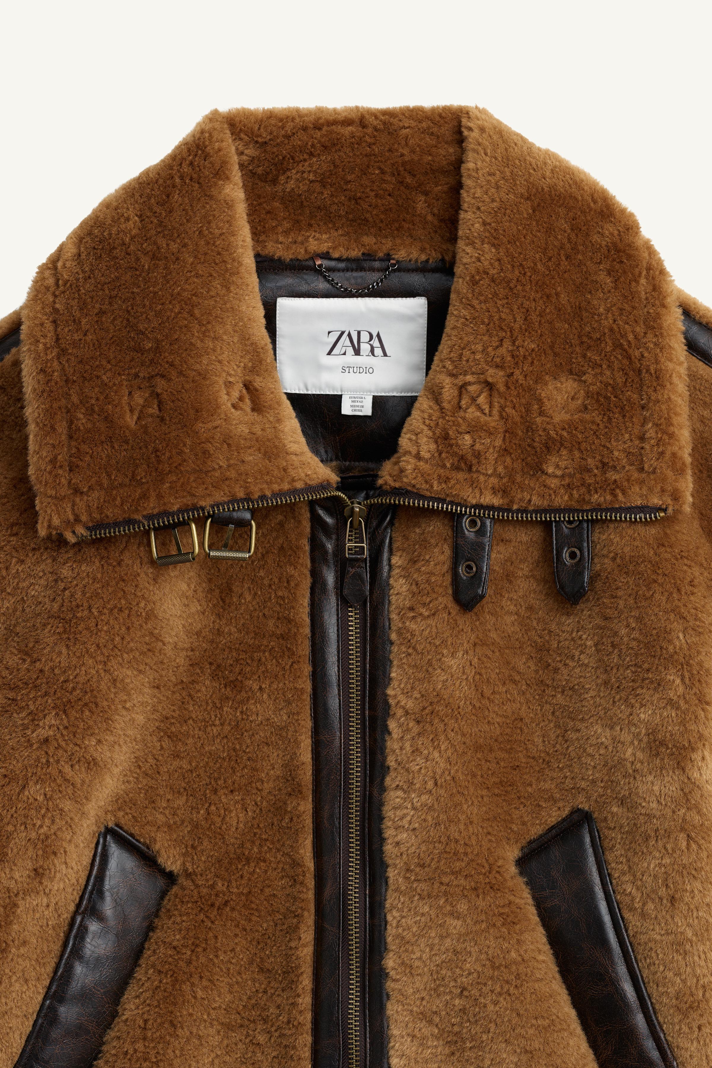 CONTRAST FAUX FUR LEATHER JACKET LIMITED EDITION